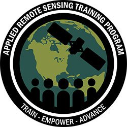 Applied Remote Sensing Training Program (ARSET) logo: train, empower, advance