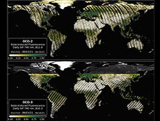 Global visualization of OCO-2 and OCO-3 SIF