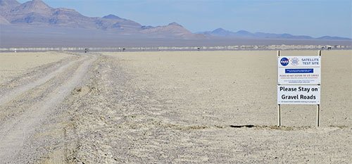 View from the ground at Railroad Valley, NV